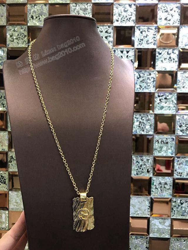 GUCCi飾品 專櫃同款複刻 古馳金色手鏈 Gucci項鏈手鏈套裝  zgbq1145